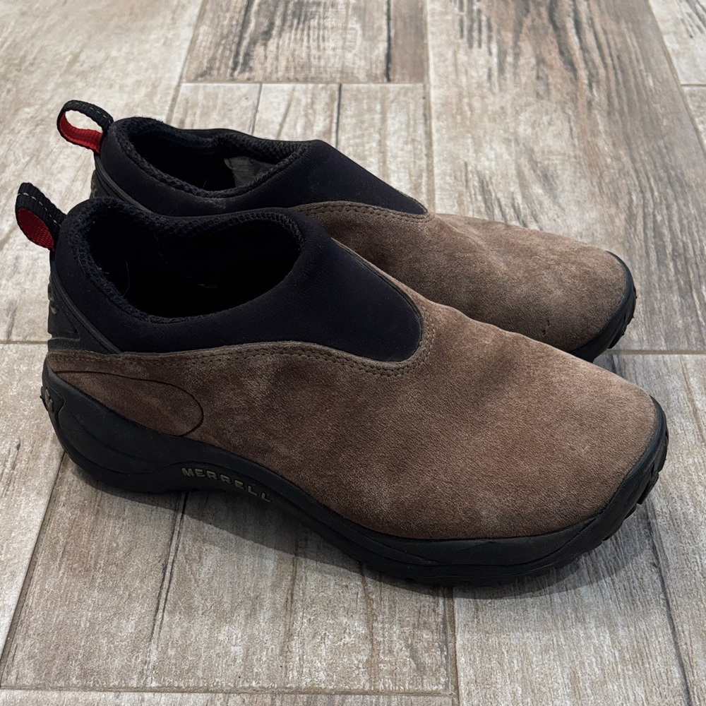Merrell Men's Brown and Black Slip-On Loafers
